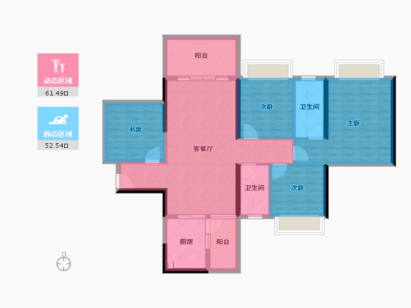 广东省-湛江市-盛世家园-101.58-户型库-动静分区