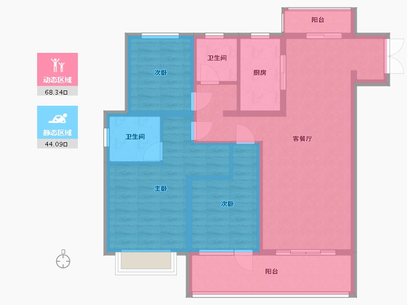 江西省-九江市-桂发明珠花园-109.00-户型库-动静分区