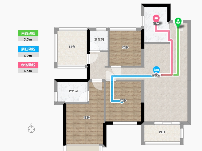 广西壮族自治区-南宁市-保利领秀广场-89.00-户型库-动静线