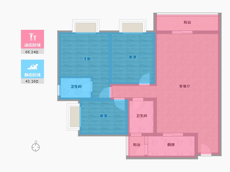 贵州省-遵义市-兴茂财富中心-97.13-户型库-动静分区