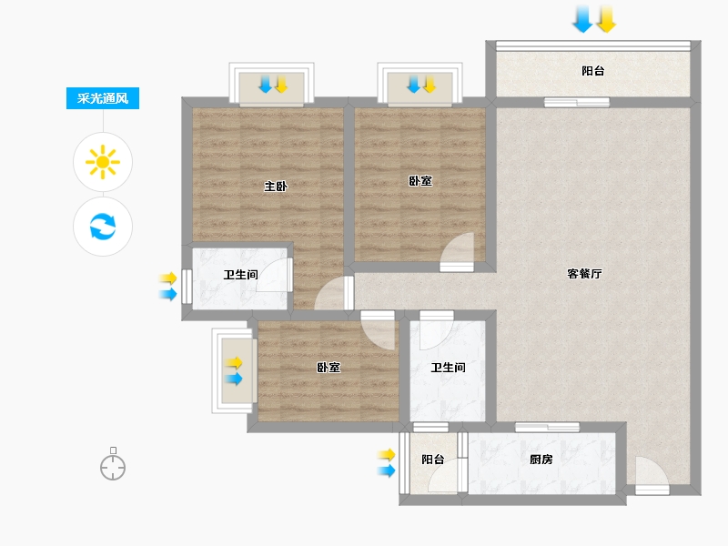 贵州省-遵义市-兴茂财富中心-97.13-户型库-采光通风