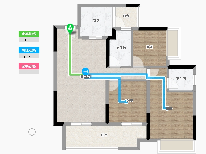 四川省-广安市-帝谷·公园城（悦湖)-78.16-户型库-动静线