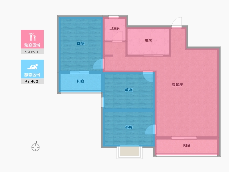 贵州省-遵义市-京尊三进堂-91.20-户型库-动静分区