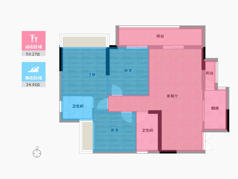 四川省-广安市-加德·爱众江景-76.22-户型库-动静分区