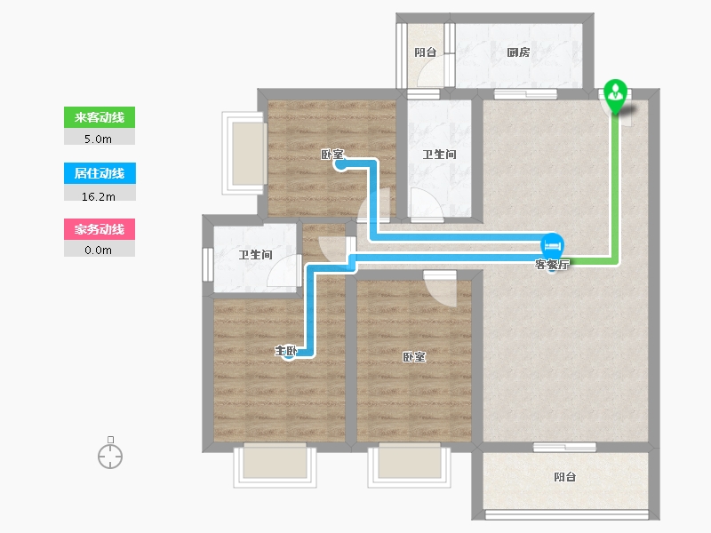 贵州省-遵义市-兴茂财富中心-88.67-户型库-动静线