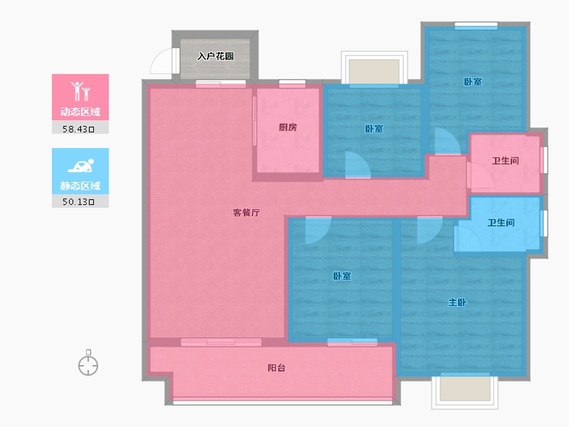 江西省-赣州市-佳兴·南山原著-100.00-户型库-动静分区