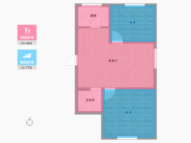 辽宁省-辽阳市-辽阳第一城-47.07-户型库-动静分区