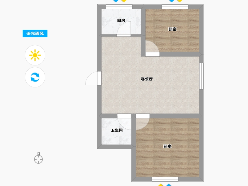 辽宁省-辽阳市-辽阳第一城-47.07-户型库-采光通风