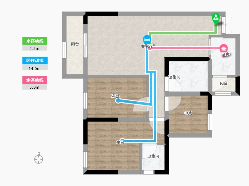 四川省-巴中市-容邦柏润四季城-70.55-户型库-动静线