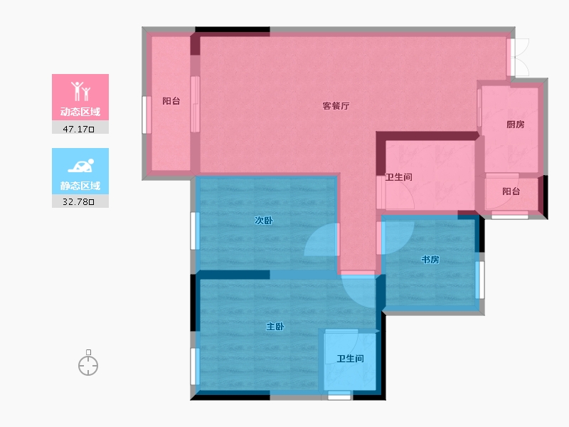 四川省-巴中市-容邦柏润四季城-70.55-户型库-动静分区