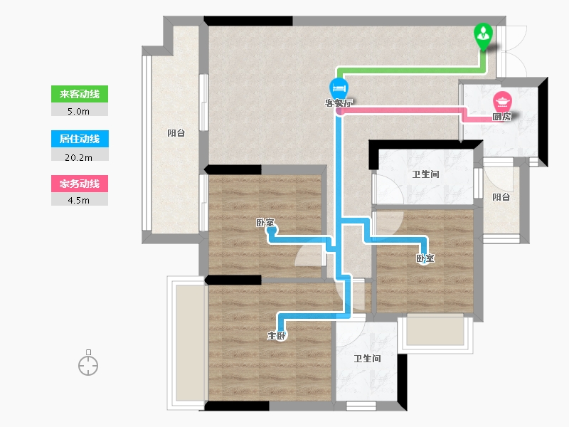 四川省-广安市-加德·爱众江景-73.90-户型库-动静线