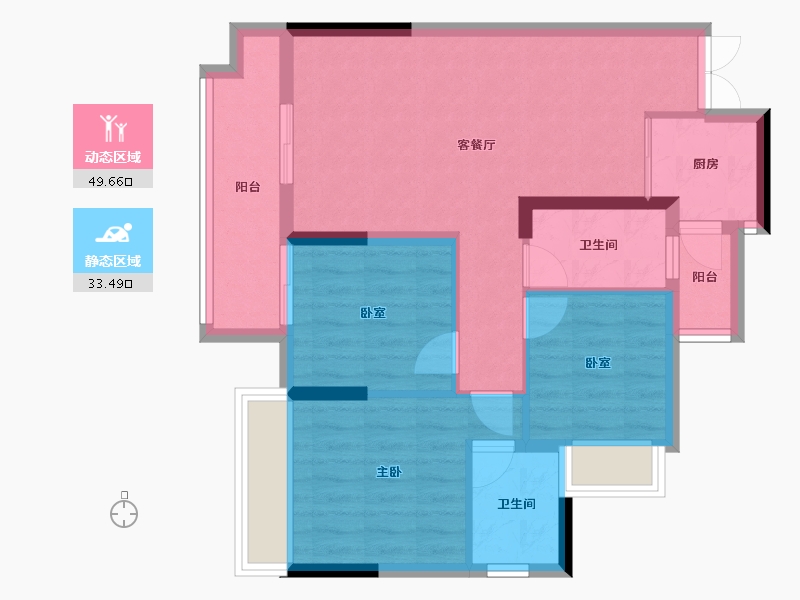 四川省-广安市-加德·爱众江景-73.90-户型库-动静分区