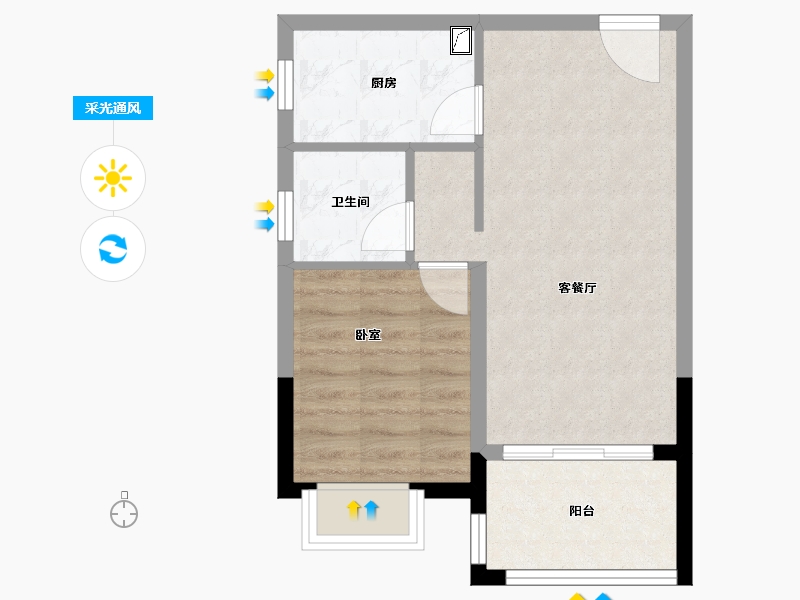 海南省-海口市-海南民生凤凰城-47.07-户型库-采光通风