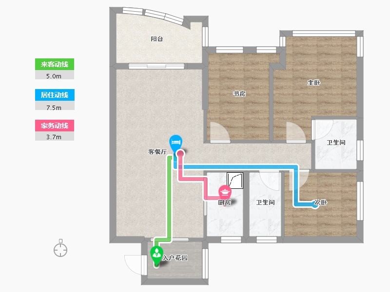 广东省-惠州市-凯悦春天-74.00-户型库-动静线