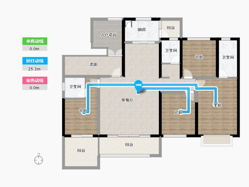 云南省-楚雄彝族自治州-缙颐九棠晴屿-150.47-户型库-动静线