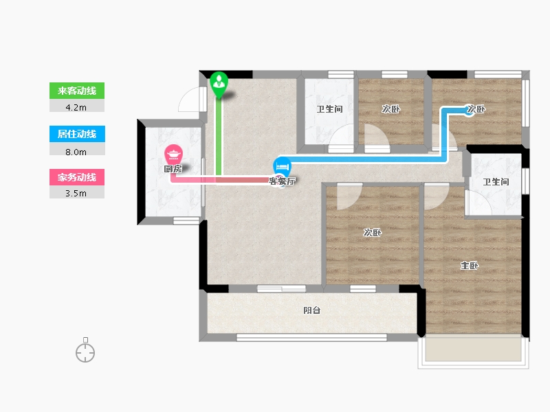 四川省-广安市-和喜·翰林学府-75.91-户型库-动静线