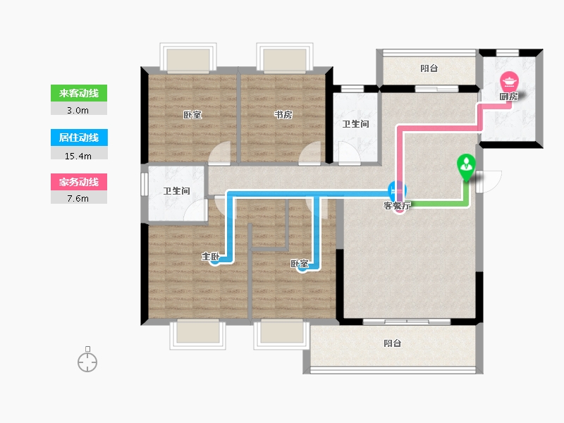 江西省-赣州市-凯旋·珑玺湾-108.80-户型库-动静线