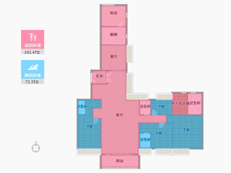 广东省-湛江市-城市海悦花园-194.41-户型库-动静分区