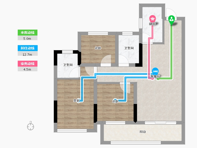 四川省-广安市-和喜·翰林学府-68.25-户型库-动静线