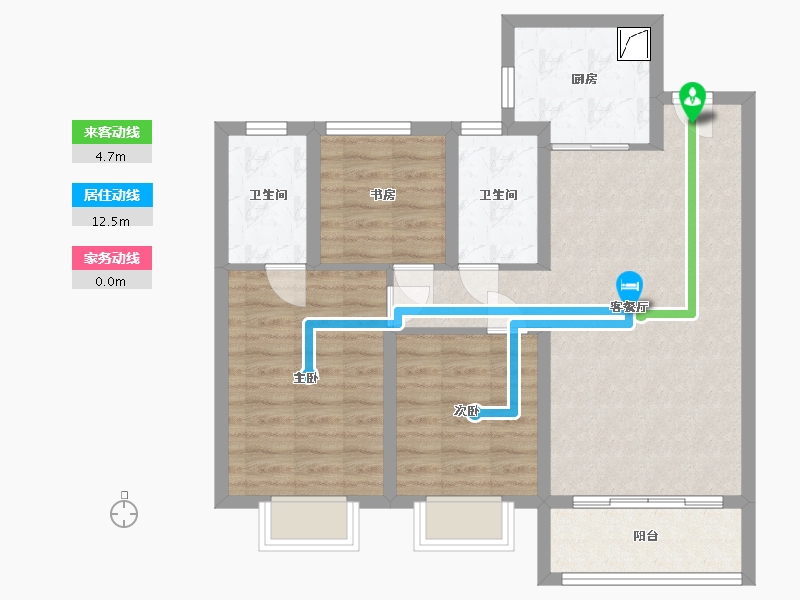 湖南省-岳阳市-金茂洞庭生态创新城-82.00-户型库-动静线