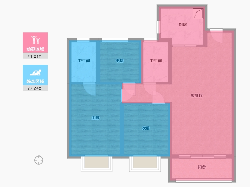 湖南省-岳阳市-金茂洞庭生态创新城-82.00-户型库-动静分区