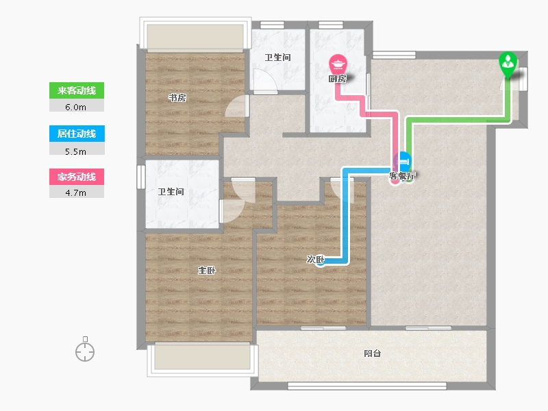 江苏省-苏州市-南山保利云熹-100.00-户型库-动静线