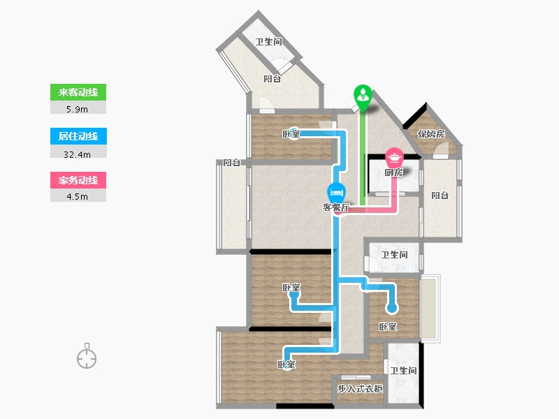 湖南省-衡阳市-汇方雁归来-147.80-户型库-动静线