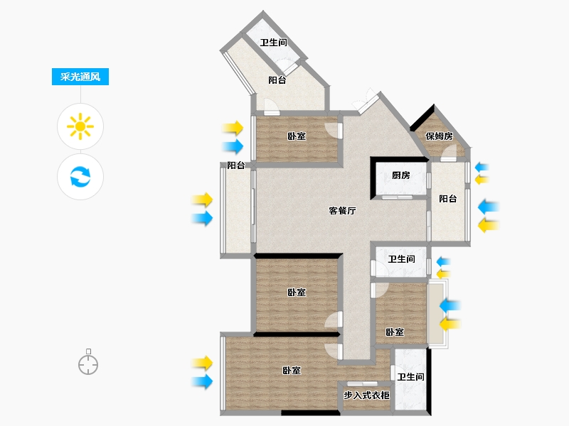 湖南省-衡阳市-汇方雁归来-147.80-户型库-采光通风