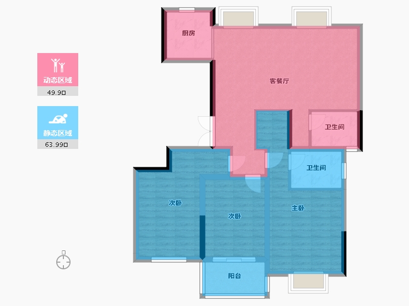 浙江省-嘉兴市-大通悦府-110.77-户型库-动静分区