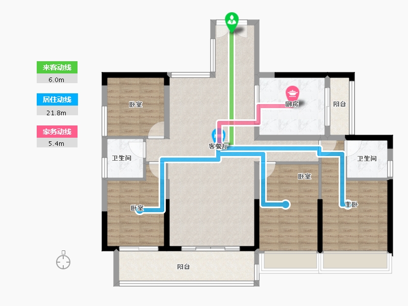 广东省-梅州市-御景豪庭-117.38-户型库-动静线