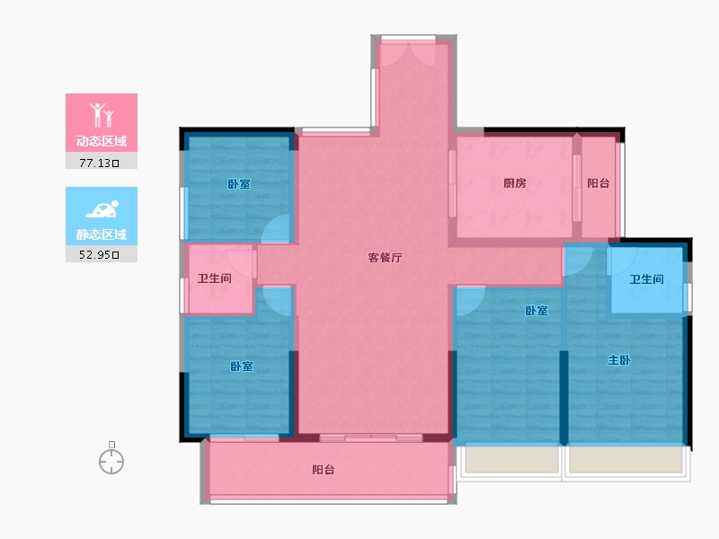 广东省-梅州市-御景豪庭-117.38-户型库-动静分区