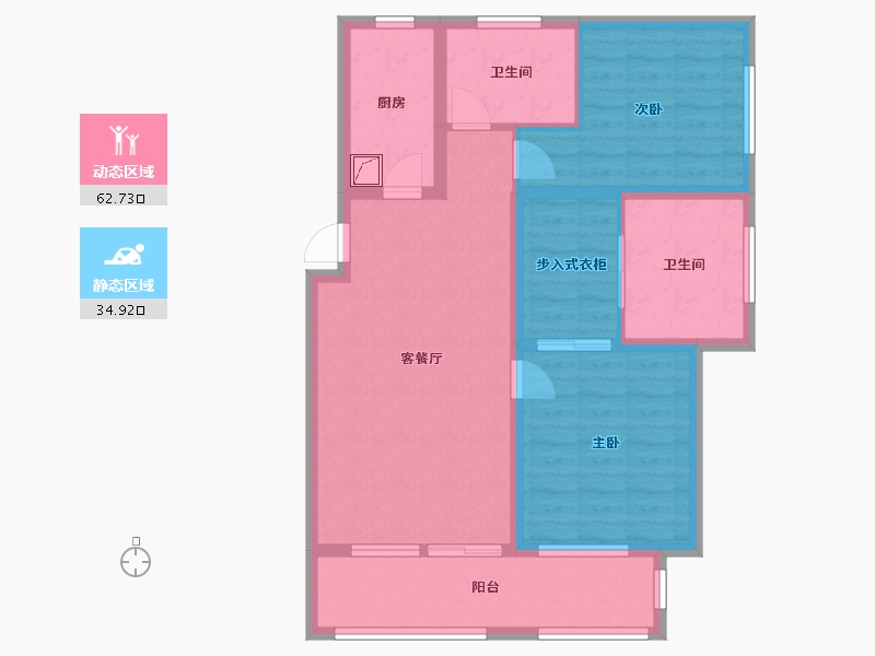 河北省-廊坊市-水岸香园-86.40-户型库-动静分区