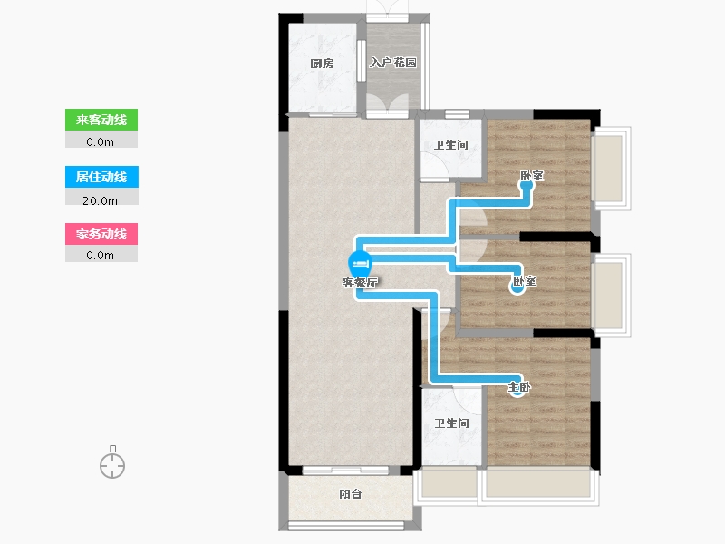 湖南省-株洲市-青龙湾-86.05-户型库-动静线