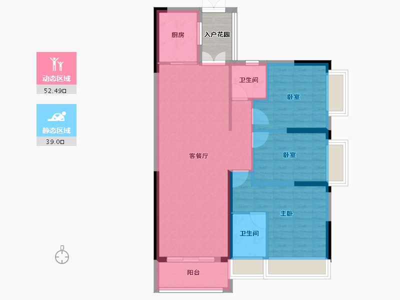 湖南省-株洲市-青龙湾-86.05-户型库-动静分区