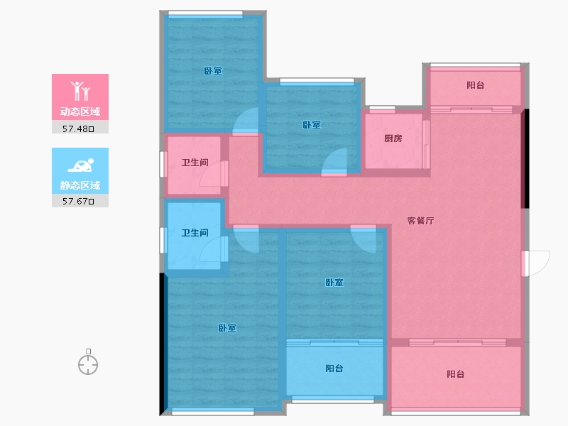 湖南省-衡阳市-汇方雁归来-101.95-户型库-动静分区