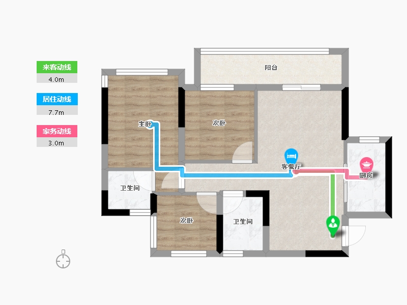 四川省-广安市-和喜·翰林学府-64.20-户型库-动静线