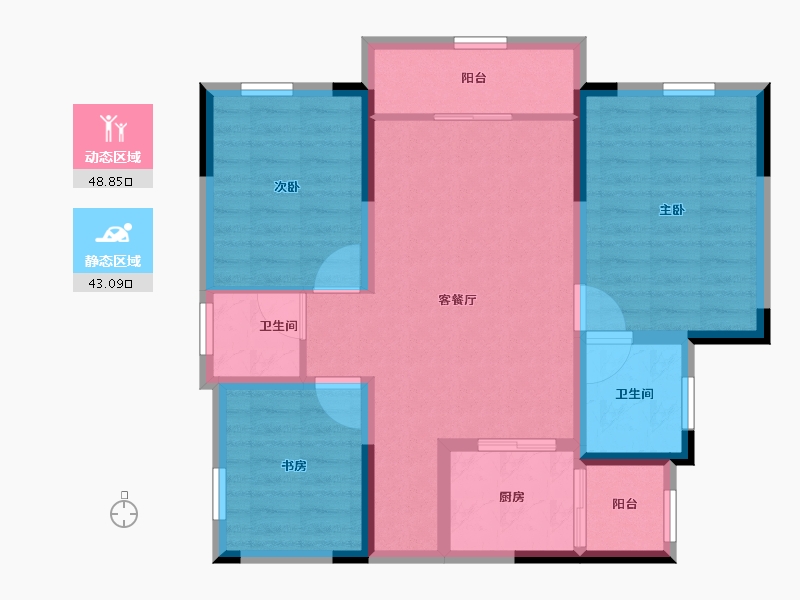 四川省-巴中市-容邦柏润四季城-81.53-户型库-动静分区