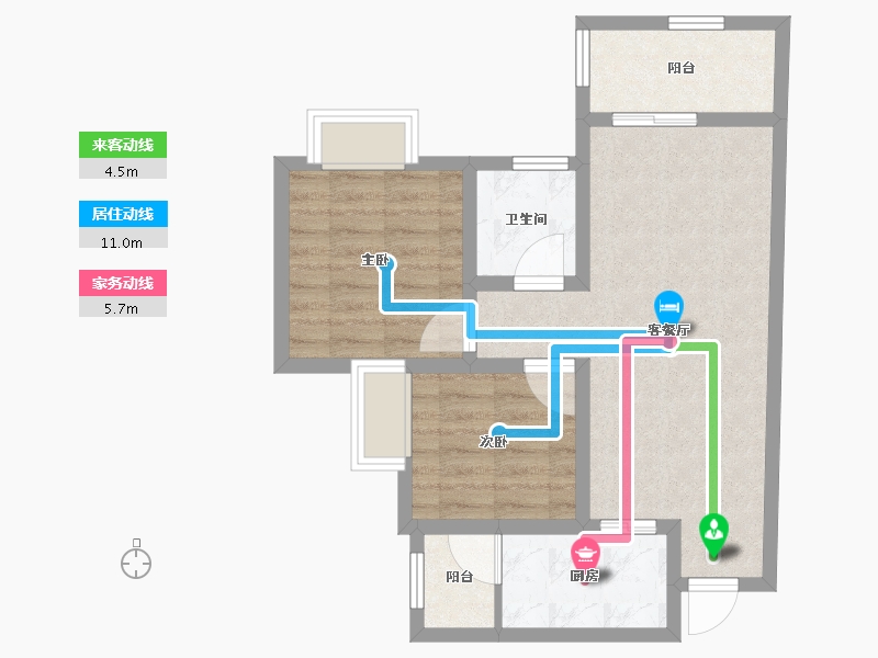 四川省-巴中市-华兴龙湾康城-60.97-户型库-动静线