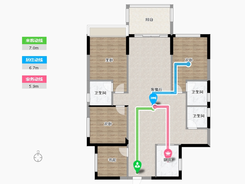 广东省-汕头市-金华豪庭-123.98-户型库-动静线