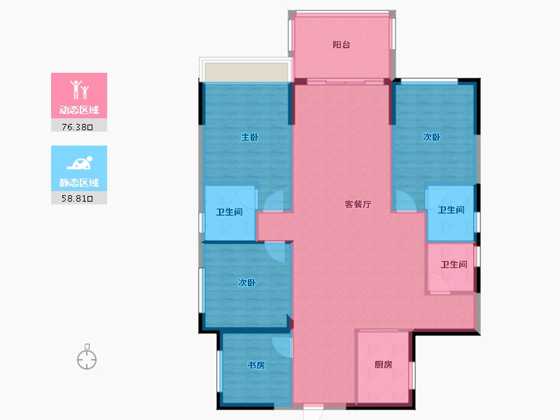 广东省-汕头市-金华豪庭-123.98-户型库-动静分区