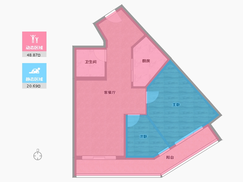 广东省-湛江市-保利海上大都汇-61.84-户型库-动静分区