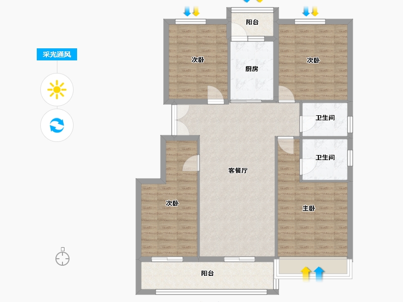 四川省-德阳市-雍湖大院-129.00-户型库-采光通风