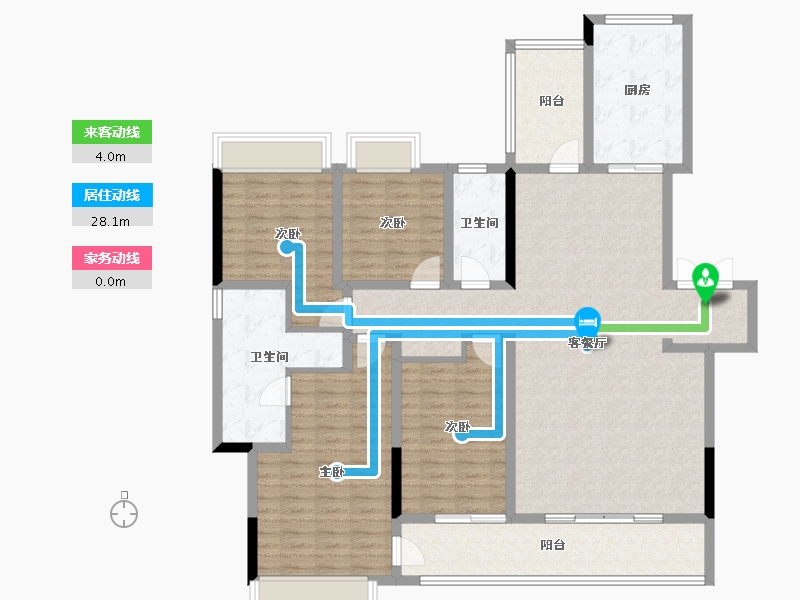 四川省-成都市-新川8号-145.60-户型库-动静线