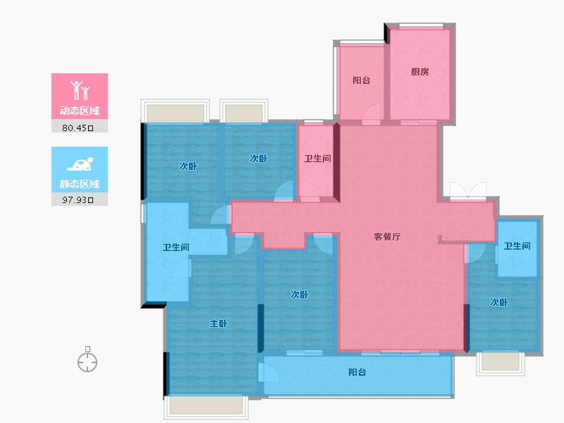 四川省-成都市-新川8号-160.79-户型库-动静分区