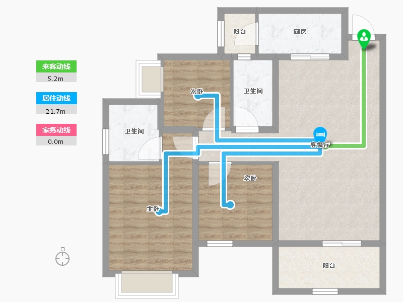 四川省-巴中市-华兴龙湾康城-85.55-户型库-动静线