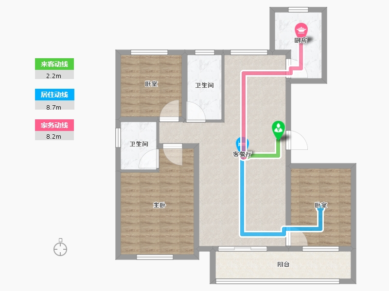 河北省-衡水市-孔雀城-98.01-户型库-动静线