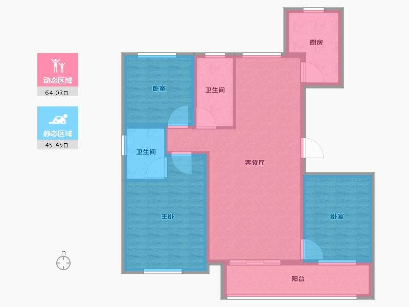 河北省-衡水市-孔雀城-98.01-户型库-动静分区