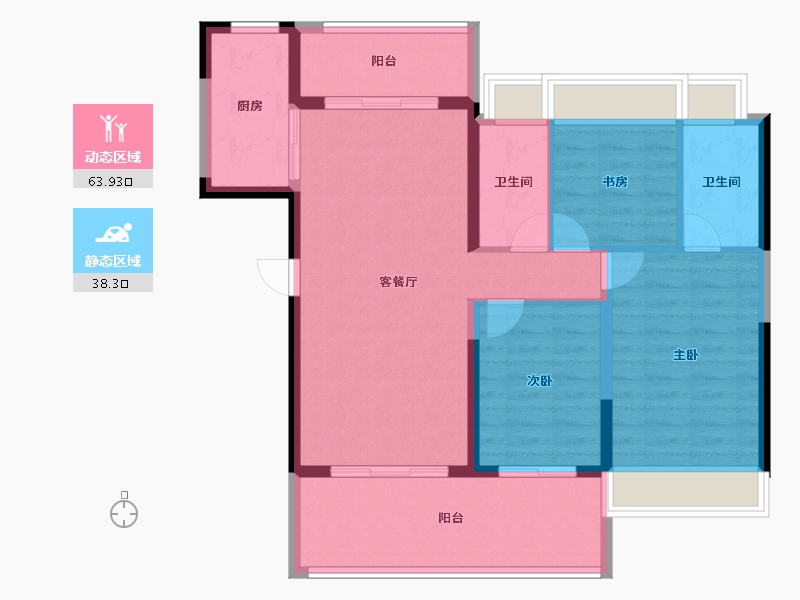 海南省-海口市-碧桂园中央半岛-91.99-户型库-动静分区