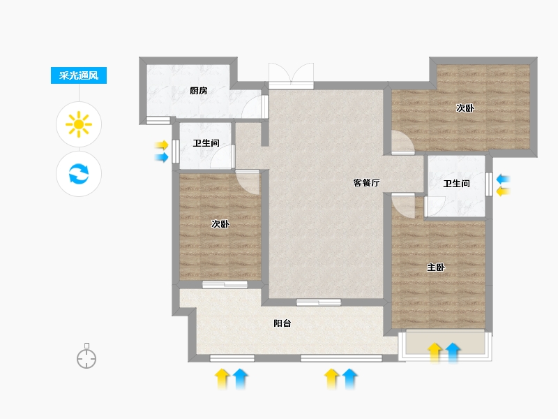 湖南省-岳阳市-荣湖城-10.00-户型库-采光通风