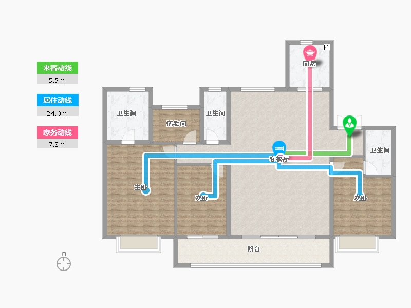 湖南省-永州市-永州碧桂园·翘楚棠-152.01-户型库-动静线